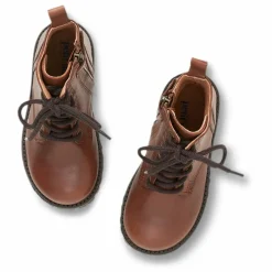 Bottes Zip Lace-up | Marron