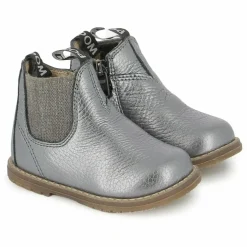Bottines Bob Jod Zip Cuir Grainé | Bleu gris