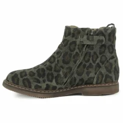 Bottines City Jodzip Léopard | Vert kaki