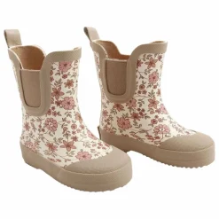 Bottines de Pluie Fleuries | Ivoire