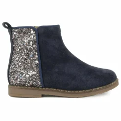 Bottines Trip Back Velours Glitter | Bleu marine