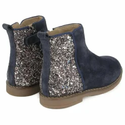 Bottines Trip Back Velours Glitter | Bleu marine