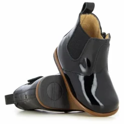 Bottines Zip Elast Vernis | Noir