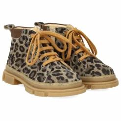 Bottines Zip Lacets Léopard | Taupe