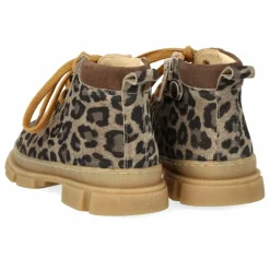Bottines Zip Lacets Léopard | Taupe