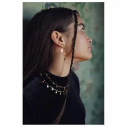 Boucles d'Oreilles Asymétriques 2 Etoiles | Doré
