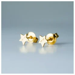 Boucles d'oreilles Asymétriques Etoiles | Doré