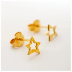 Boucles d'Oreilles Big Stars | Doré