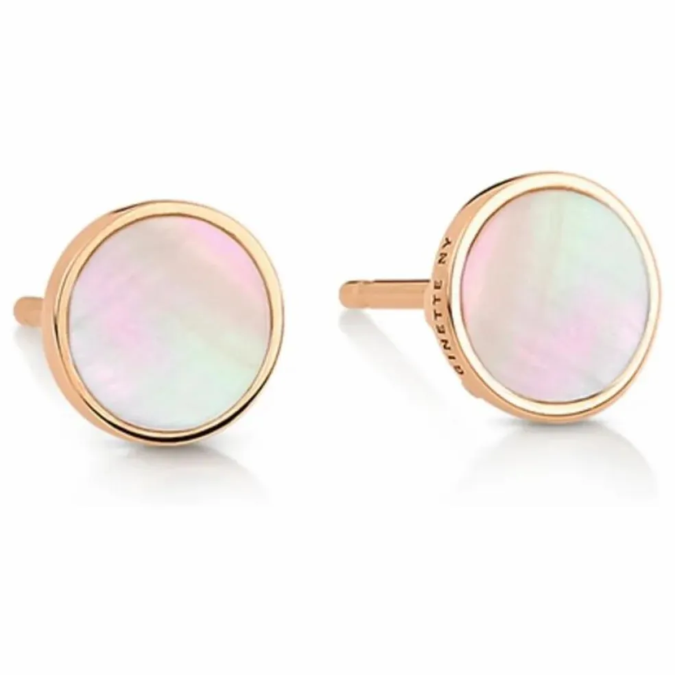 Boucles d'Oreilles Disc Ever | Nacre Rose
