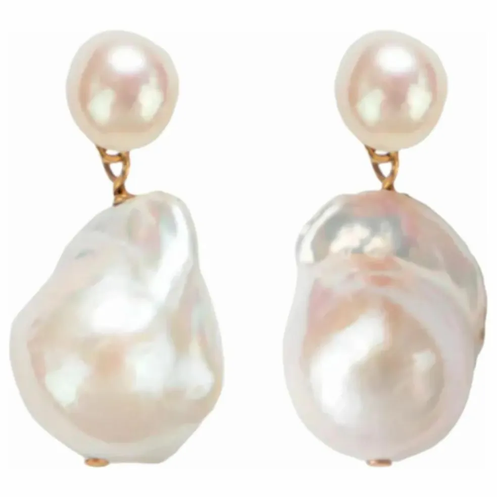 Boucles d'Oreilles Josefina Perles | Blanc