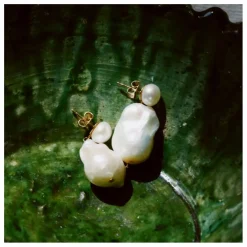 Boucles d'Oreilles Josefina Perles | Blanc