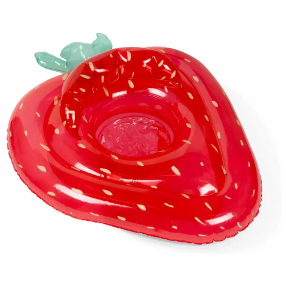 Bouée siège gonflable pour bébé Strawberry | Rouge