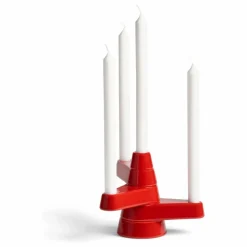 Bougeoir en dolomite Brute | Rouge