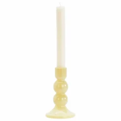 Bougeoir en verre | Jaune