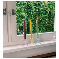 Bougeoir Jane en verre | Vert