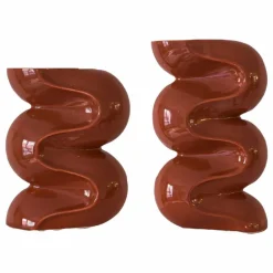Bougeoirs Ganache - Set de 2 | Terracotta
