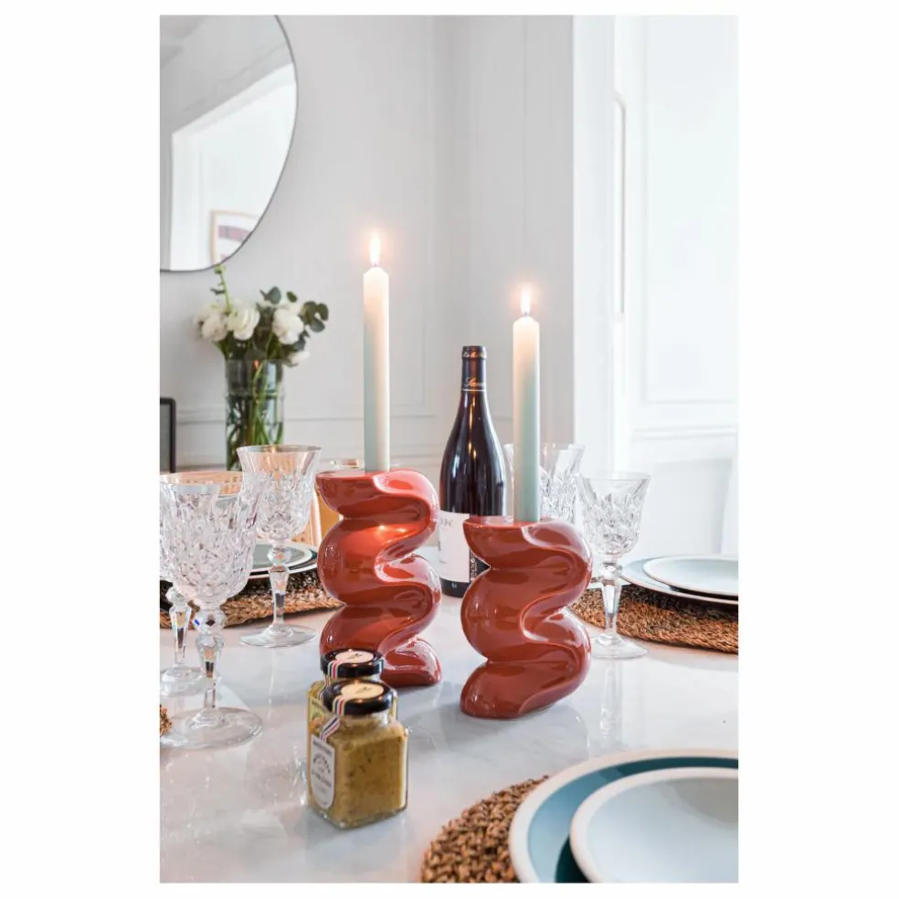 Bougeoirs Ganache - Set de 2 | Terracotta