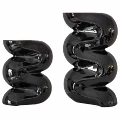 Bougeoirs Ganache - Set de 2 | Noir