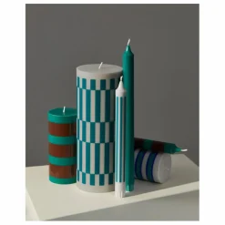 Bougie Column à Carreaux | Vert