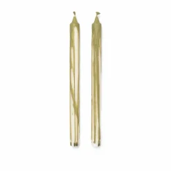 Bougie Dryp en cire végétale- Set de 2 | Vert olive