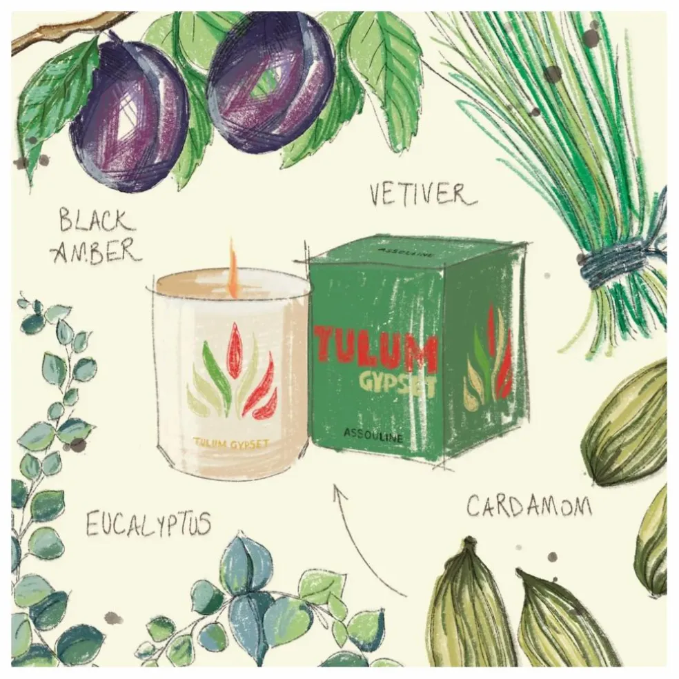 Bougie en céramique Tulum | Vert