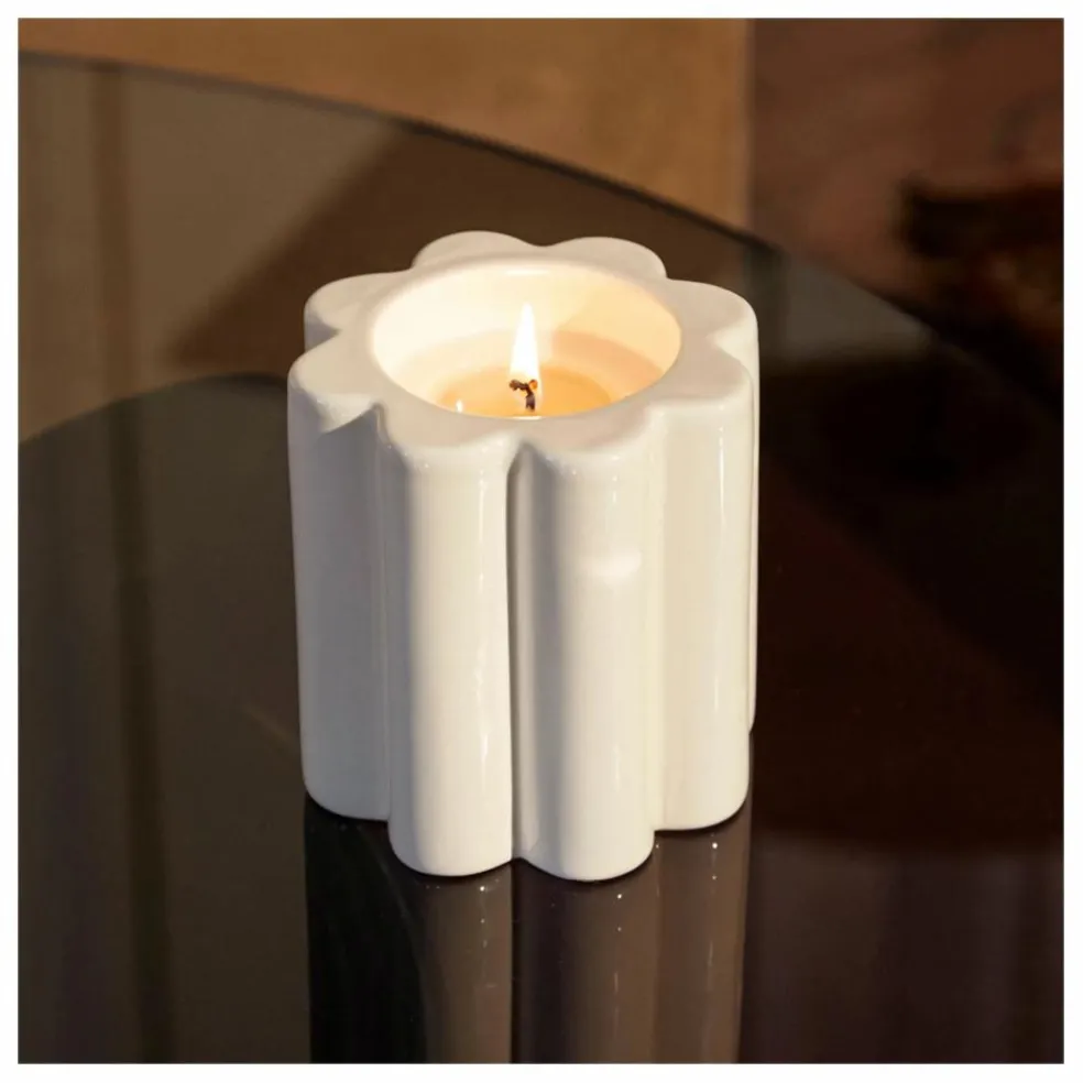 Bougie parfumée La Candela senteur feu de bois | Crème
