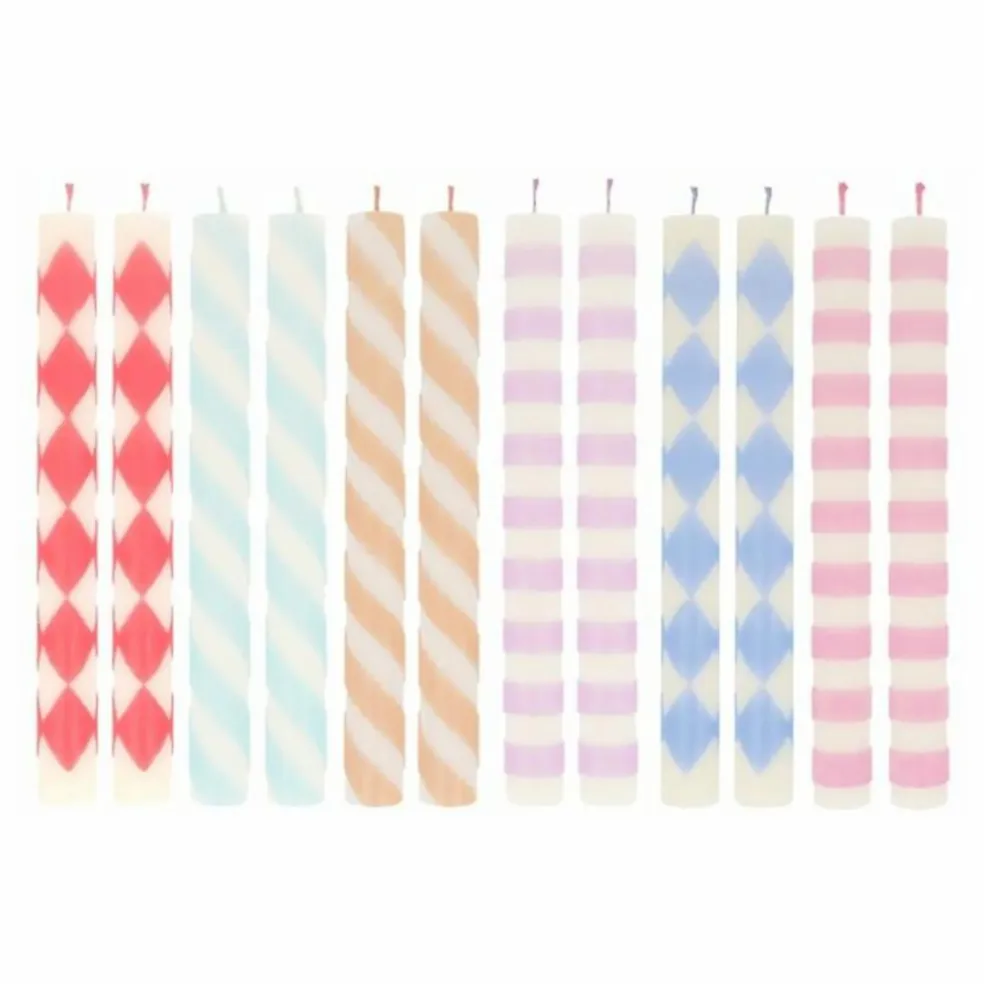 Bougies à motifs - Set de 12