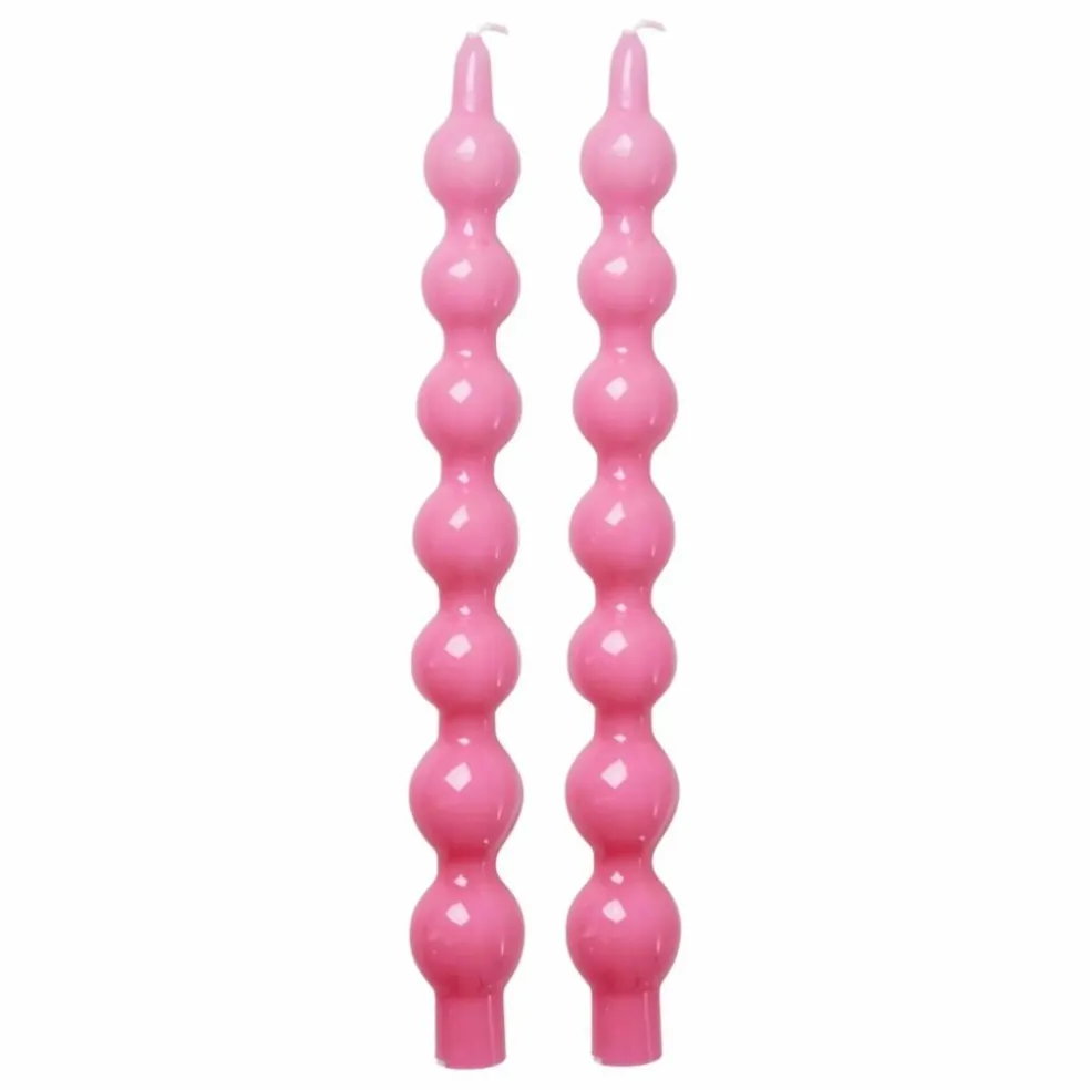 Bougies - Set de 2 | Rose fuschia