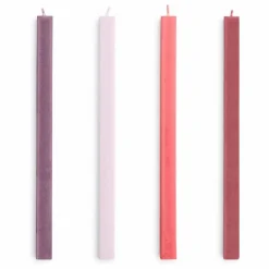 Bougies carrées - Set de 4 | Rouge