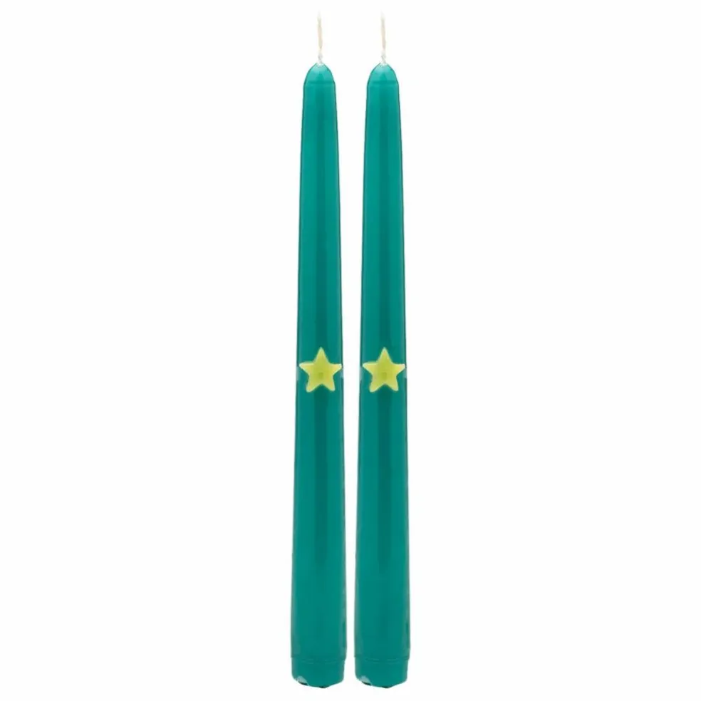 Bougies Christmas Star - Set de 2 | Vert