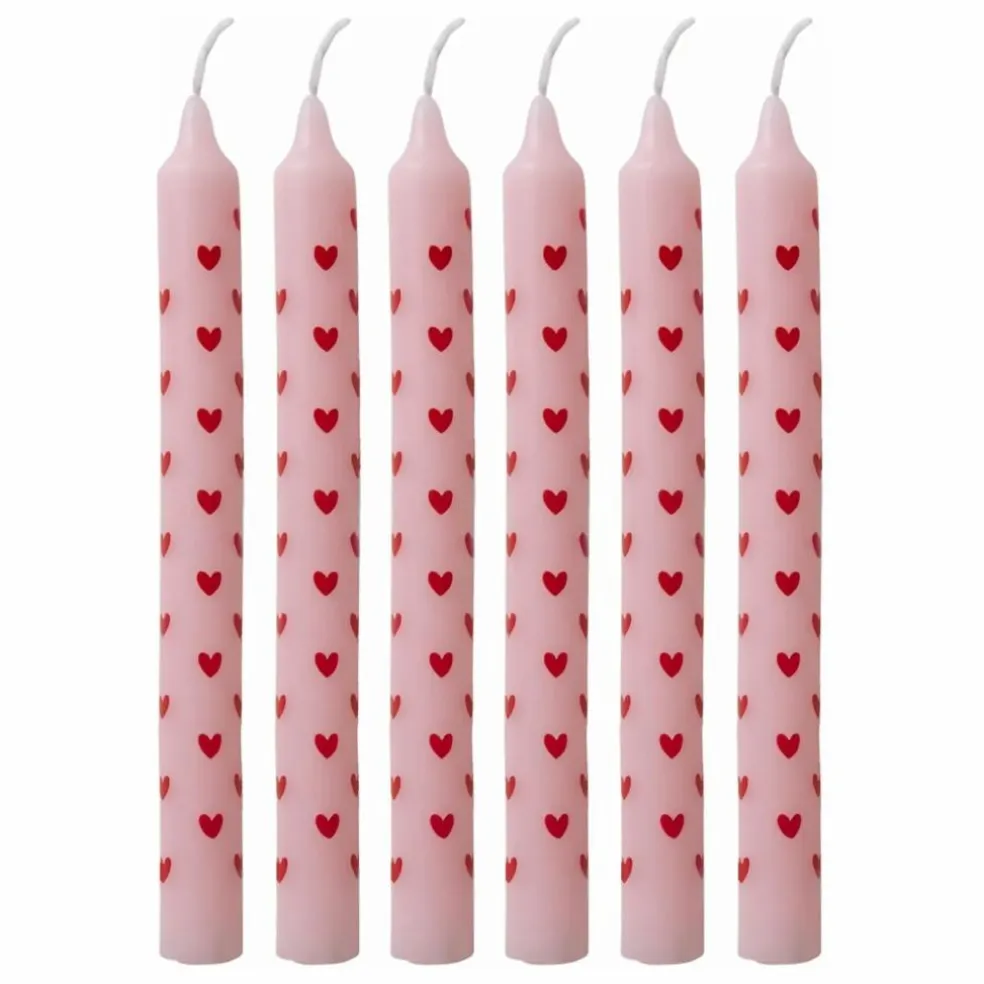 Bougies Cœurs - Set de 2 | Rose