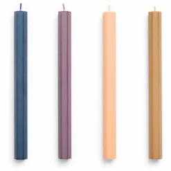 Bougies Hexagon Dark - Set de 4