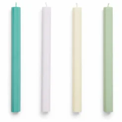 Bougies Hexagon Pastel - Set de 4 | Pastel