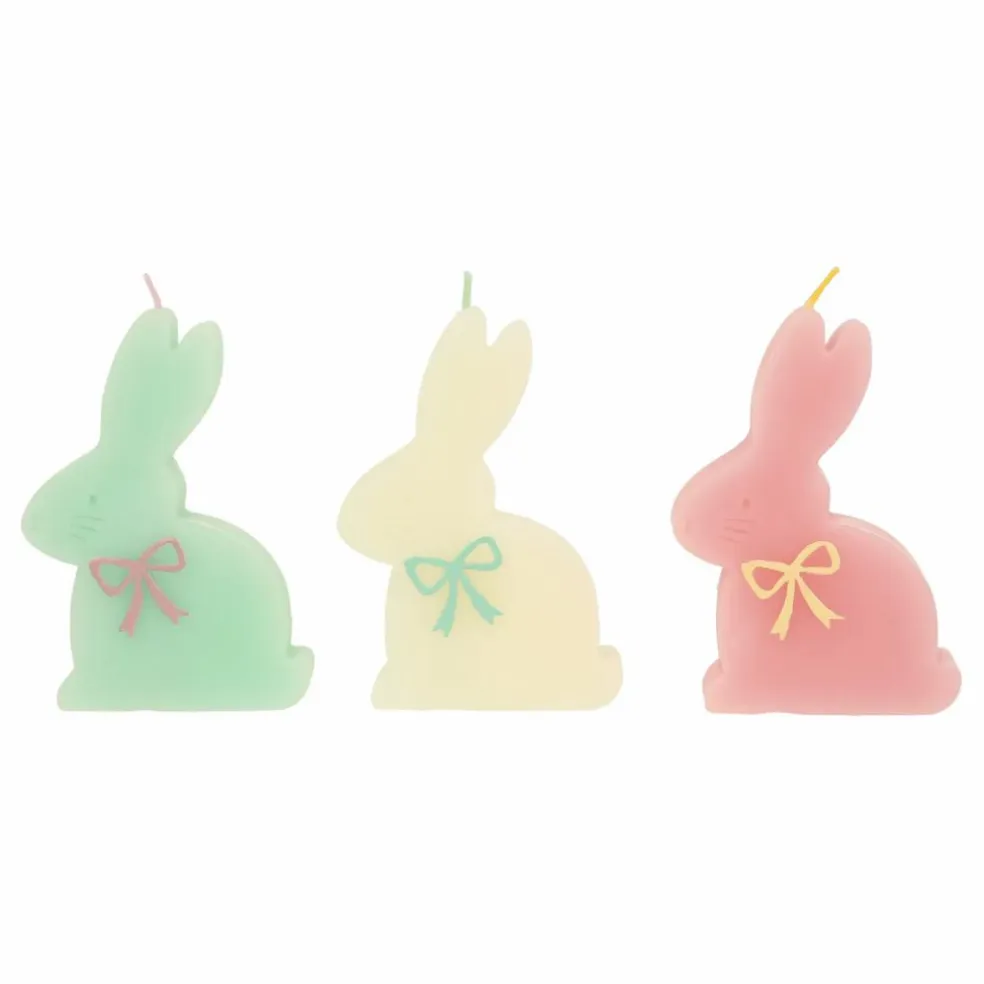 Bougies Lapin - Set de 3 | Pastel