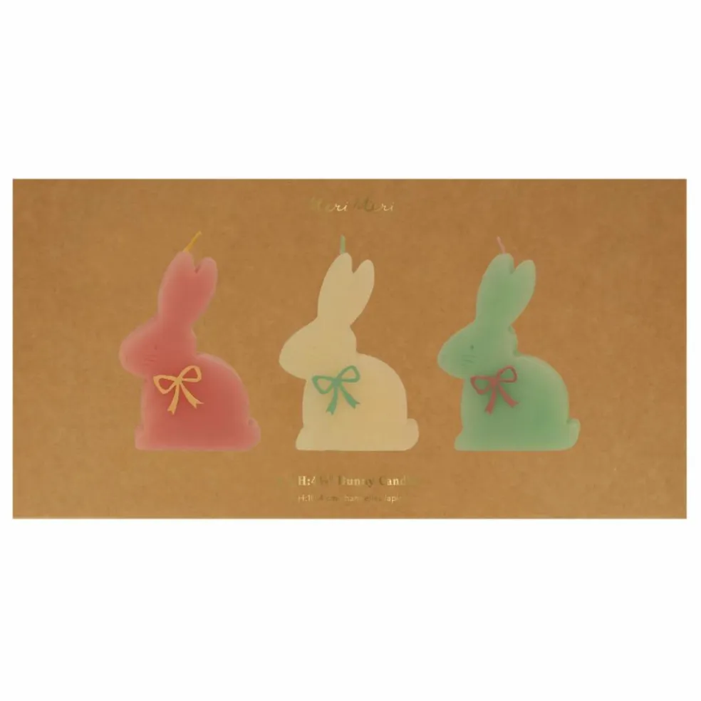 Bougies Lapin - Set de 3 | Pastel