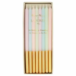 Bougies pastel et dorées Ladurée - Set de 16