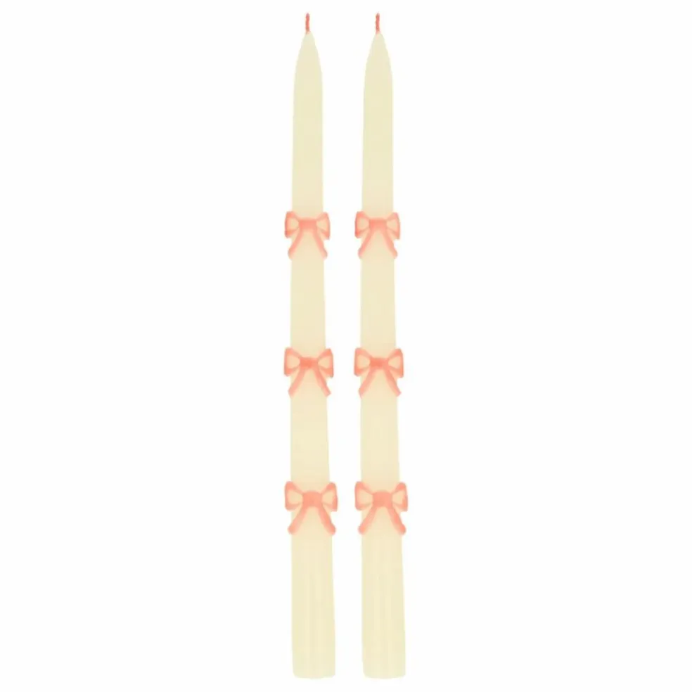 Bougies Pink Bow - Set de 2