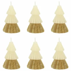 Bougies Sapin - set de 6 | Ivoire
