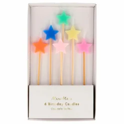 Bougies étoiles multicolores