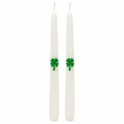 Bougies trèfle Shamrock - Set de 2 | Vert