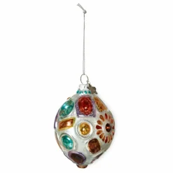 Boule de Noël bijoux ovale en verre