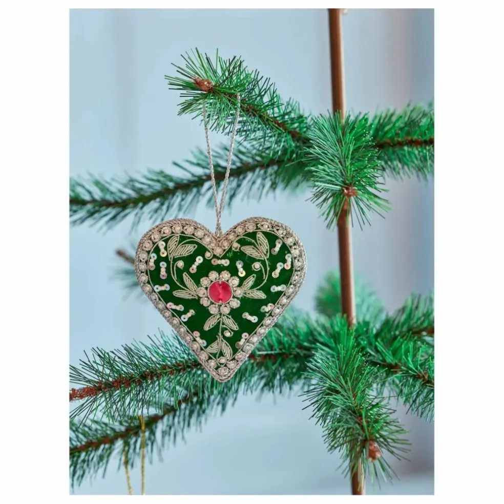 Boule de Noël Cœur | Vert foncé