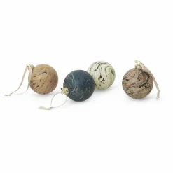 Boule de Noël effet marbré - Set de 4