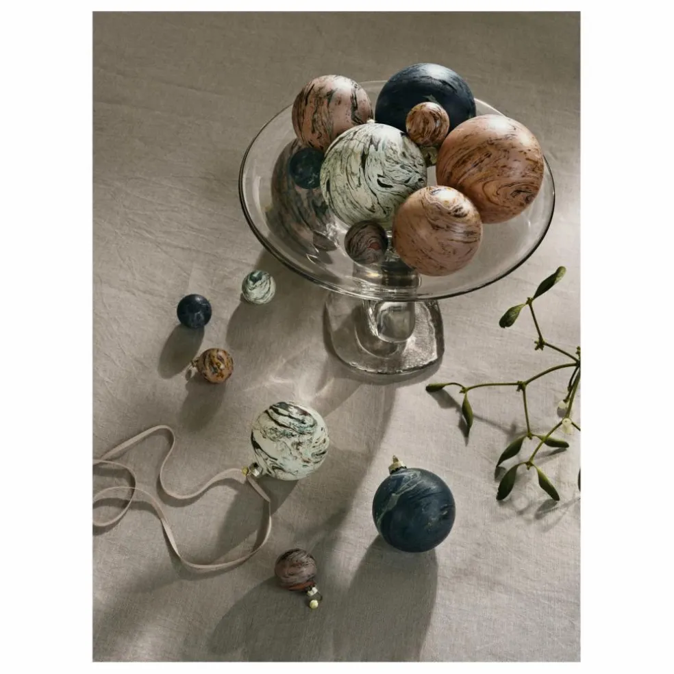 Boule de Noël effet marbré - Set de 4