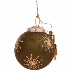 Boule de Noël étoiles | Vert kaki