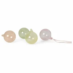 Boules de Noël en verre - Set de 4 | Pastel