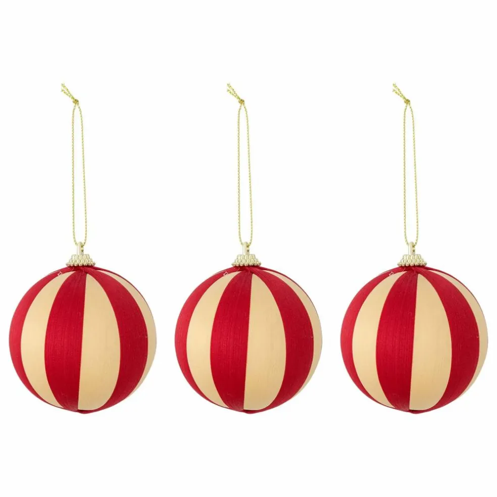 Boules de Noël Wynn - Set de 3 | Rouge