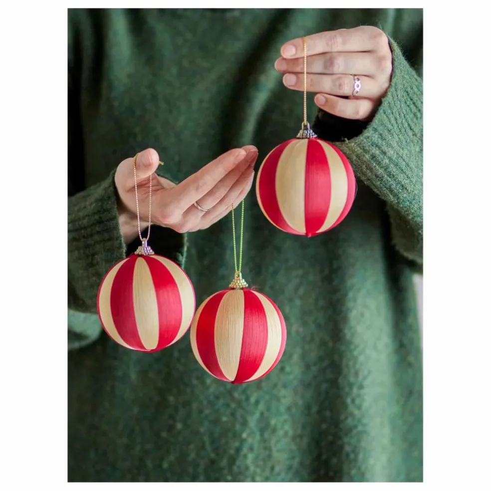 Boules de Noël Wynn - Set de 3 | Rouge