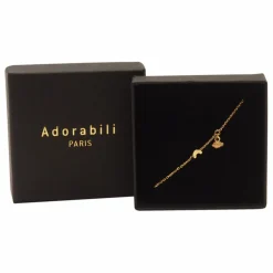 Bracelet Duo Charms Arc-en-ciel Nuage | Doré