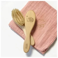Brosse à cheveux hérisson en hêtre et poils de soie